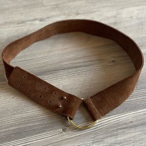 GAP brown, suede belt. Brass buckle. Size Medium. Made in England